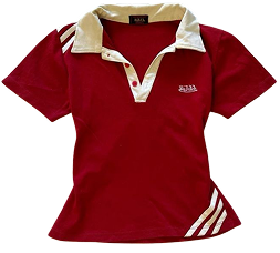 Athletic Red Short-Sleeved Polo Shirt